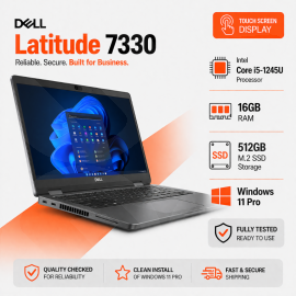 Dell Latitude 7330 Intel i5 1245U, 16GB Ram, 512GB M.2 SSD (Second User, vat margin)