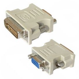Spire DVI-I Male to VGA Female Converter Dongle, White