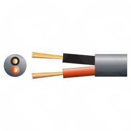 Mercury Hi Flex Double Insulated Speaker cable, 2 x (24 x 0.2mmØ) Black