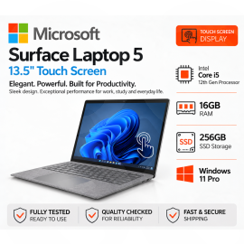 Microsoft Surface Laptop 5 with 16GB RAM, 256GB SSD, Touch screen (second user) Vat inclusive