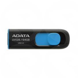 ADATA 64GB USB 3.0 Memory Pen, Retractable, Capless, Black & Blue
