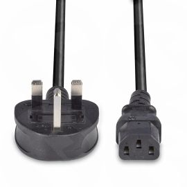 Power Lead UK Plug - IEC C13 (Kettle) White 2.0m