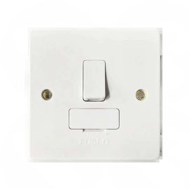 Slimline White 13A Switched Spur Fused Connection Unit