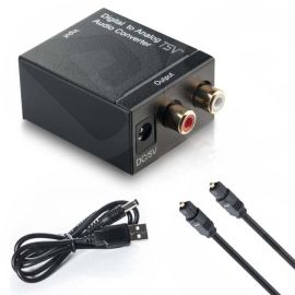 Toslink Digital to RCA Analog Audio Adapter