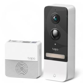 TP-LINK (TAPO D230S1) Smart Battery 2K 5MP Video Doorbell Kit w/ Hub, Night Vision, Ultra-Wide FOV, AI Detection & Notification