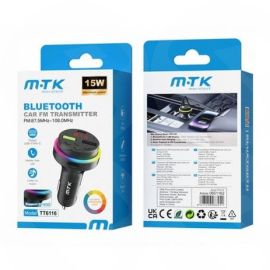 Bluetooth 5.3 Car FM Transmitter, USB+TYPE-C 3.1A, Black (TT6116)