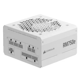Corsair 750W RMe Series RM750e PSU, Fully Modular, Low-Noise, Cybenetics Gold, Zero RPM Mode, ATX 3.1, PCIe 5.1, White