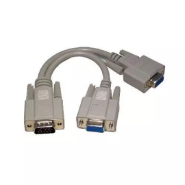 20CM VGA SPLITTER CABLE 1 x 15 Pin Male to 2x 15 Pin Female Cable Fully Wired