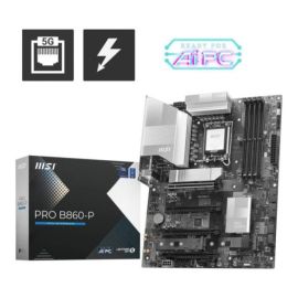 MSI PRO B860-P WIFI Motherboard, ATX - Supports Intel Core Ultra Processors (Series 2), LGA 1851-12 DRPS, DDR5 Memory Boost (8600+ MT/s OC), PCIe 5.0 x16 & 4.0 x16, M.2 Gen5, Wi-Fi 7, 5G LAN
