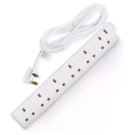 13A 6 Ways (Gang) Extension Socket + 2m Lead