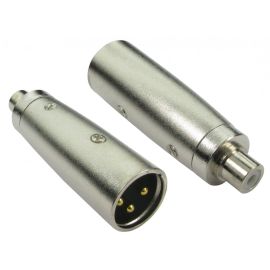 RCA FEMALE TO XLR MALE ADAPTER - GOLD PINS 3XLR-MFRCA