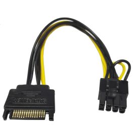 15CM SATA to 6+2 (8 Pin) PCIE Graphics connector
