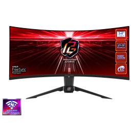 Asrock PG34WQ15R2B 34 Inch CURVED GAMING MONITOR, WQHD, 165HZ, 1 MS, HDR400