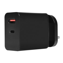 PowerCool 65W Dual Port USB-A & USB-C GaN Fast Laptop Charger