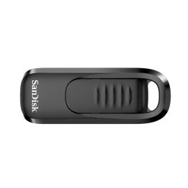 SanDisk 128GB Ultra Slider USB Type-C flash drive, USB stick, memory stick with fast performance, up to 400 MB/s read speeds, USB 3.2 Gen 1, retractable connector, keyring, Black