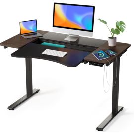 Smart Planner Height Adjustable Standing Desk Black Wood SP-FT00BW-UK