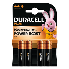 Battery Duracell 5019171 Power Boost 150% AA 4PK MN1500