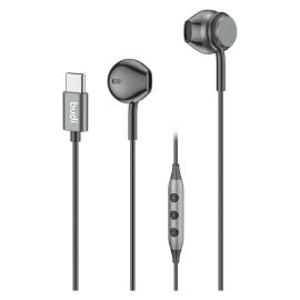 Budi USB Type C Earphones with Mic & Remote (Black)