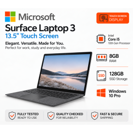 Microsoft Surface Laptop 3 with 8GB RAM, 128GB SSD, Touch screen (second user) Vat inclusive