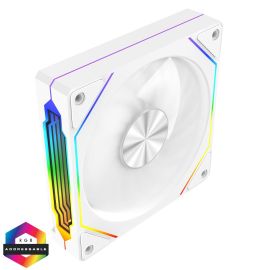 CIT Eclipse White 120mm 3pin ARGB & 4pin PWM Case Fan