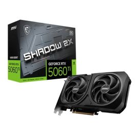 MSI GeForce RTX 5060 Ti 16G SHADOW 2X OC PLUS Graphics Card - RTX 5060 Ti GPU, 16GB GDDR7 (28Gbps/128-bit), PCIe 5.0 - Dual-Fan Thermal Design (2 x STORMFORCE FAN) - HDMI 2.1b, DisplayPort 2.1b