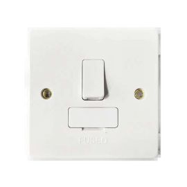 Slimline White 13A Switched Spur Fused Connection Unit