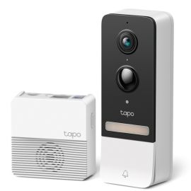 TP-LINK (TAPO D230S1) Smart Battery 2K 5MP Video Doorbell Kit w/ Hub, Night Vision, Ultra-Wide FOV, AI Detection & Notification