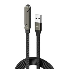 USB A to 1.5m USB Type C Cable with Retactable Stand