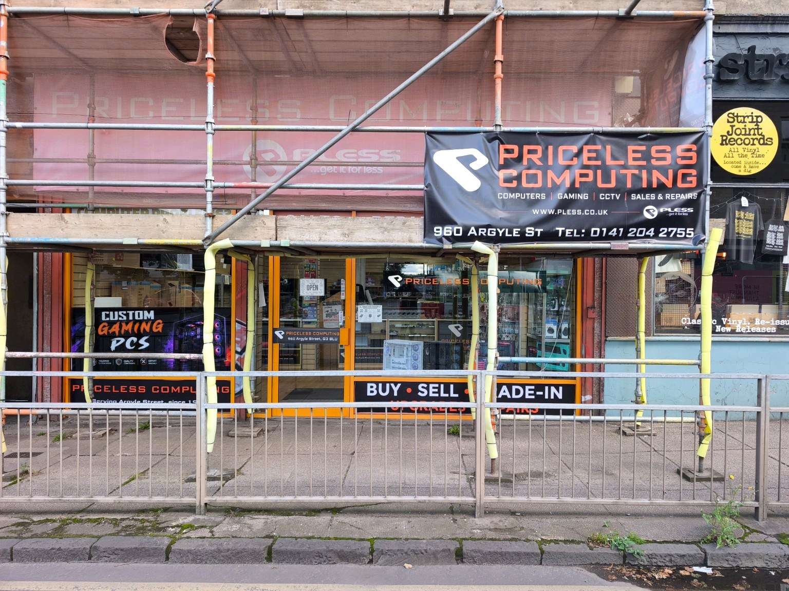 Priceless Computing computer shop at 960 Argyle Street Finnieston Glasgow
